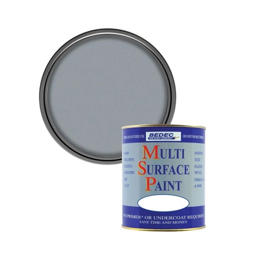 Bedec Multi Surface Paint Soft Satin 750ml - Silver